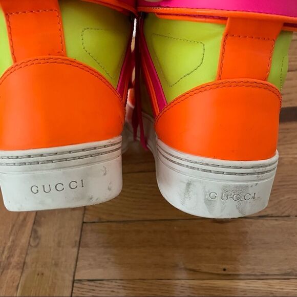 Gucci Wmns Signature High Top 'Fluo Matt' Sneakers - Picture 6 of 15